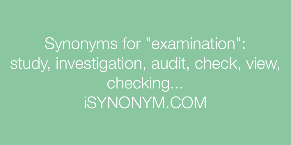 Synonyms examination