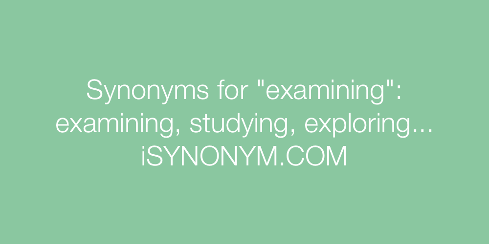 Synonyms examining