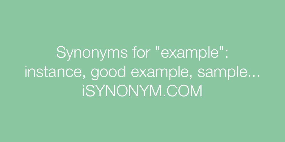 Synonyms example