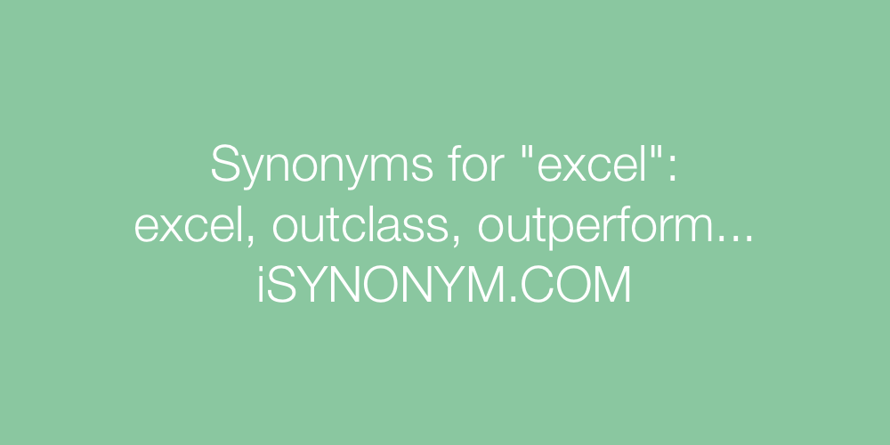 Synonyms excel