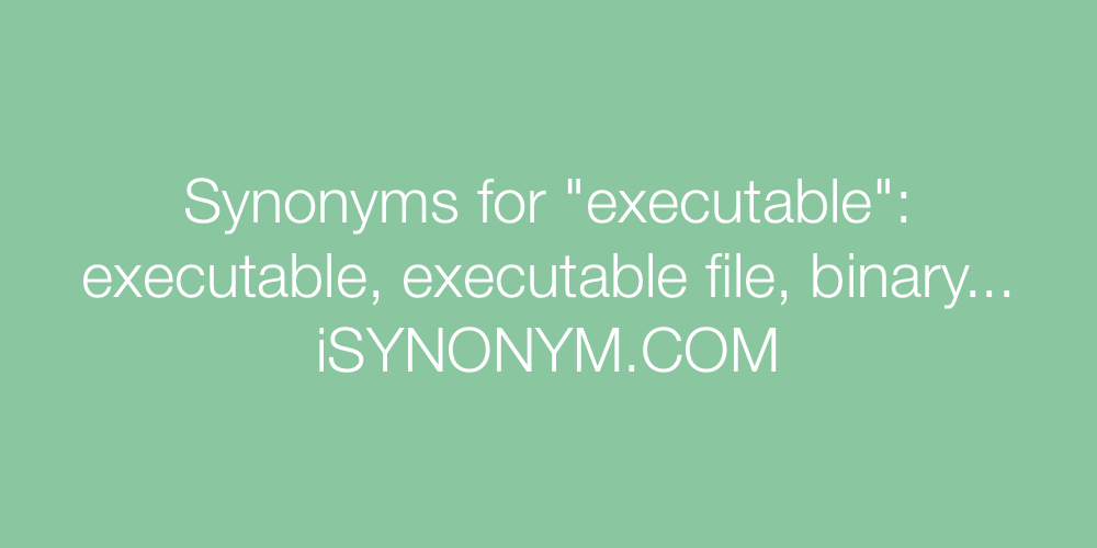 Synonyms executable