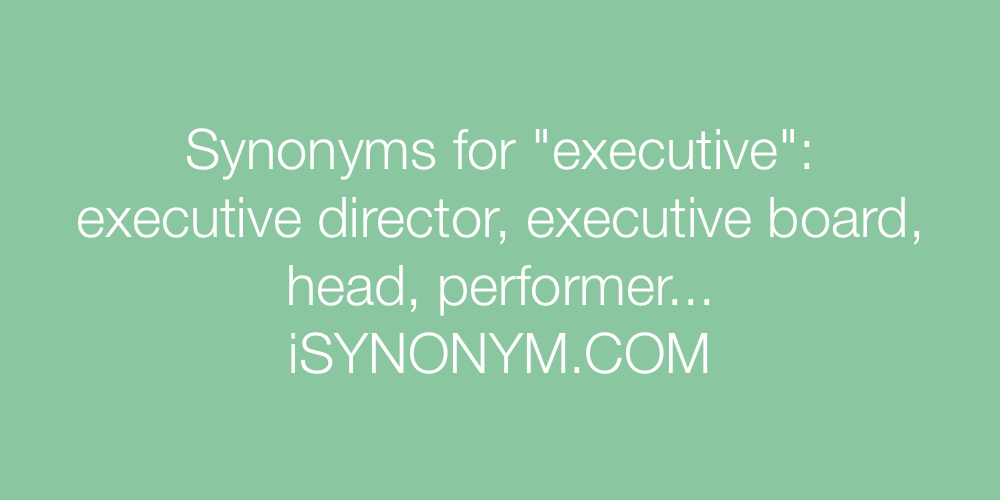 Synonyms executive