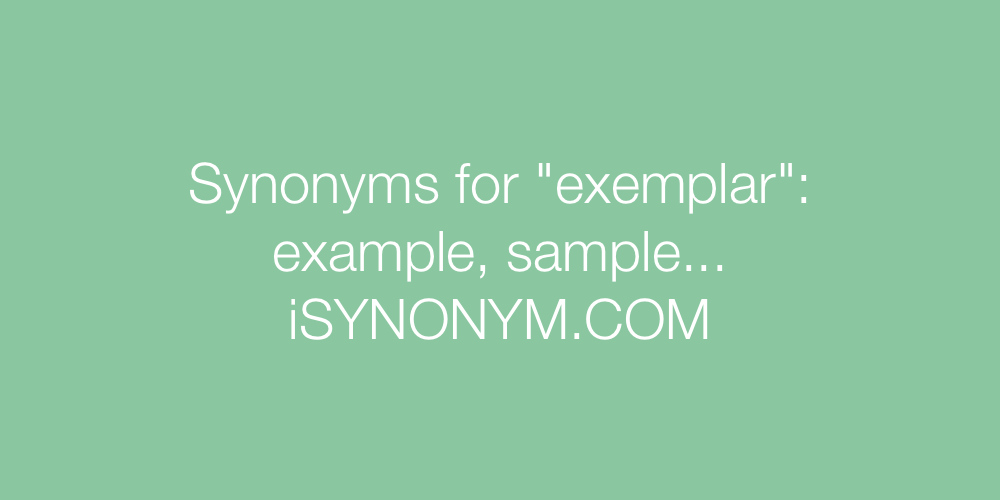 Synonyms exemplar