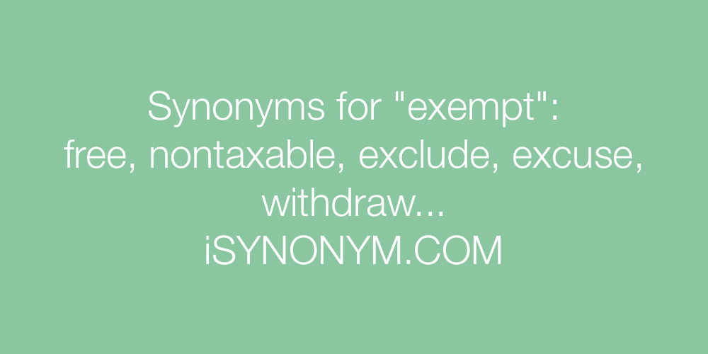 Synonyms exempt