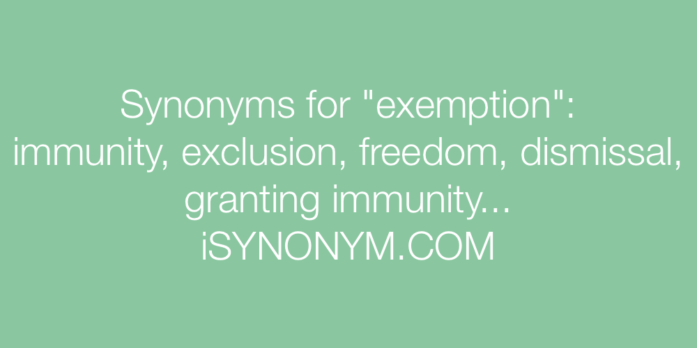 Synonyms exemption