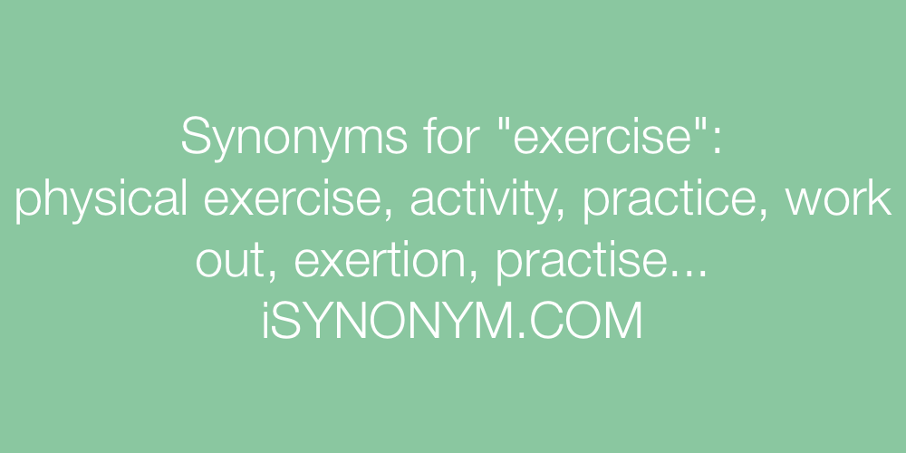 Synonyms exercise
