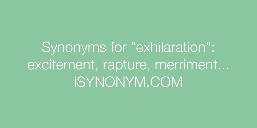 Synonyms exhilaration