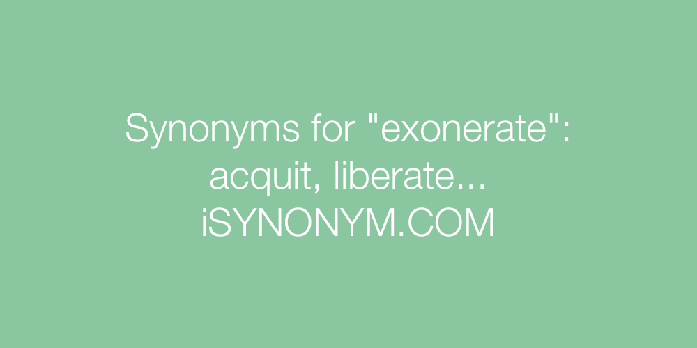 Synonyms exonerate
