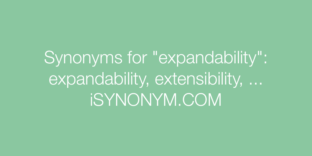 Synonyms expandability