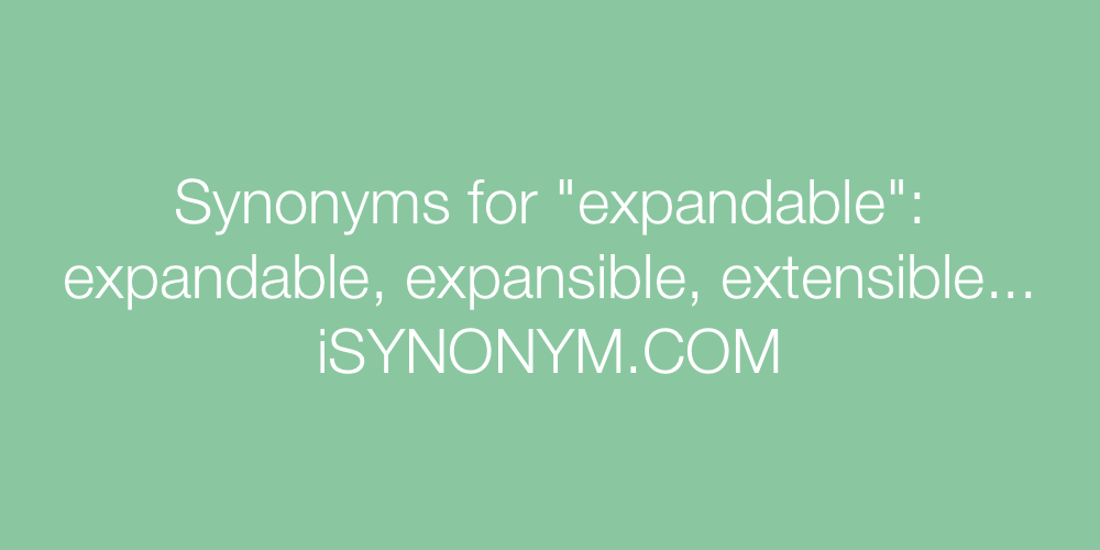 Synonyms expandable