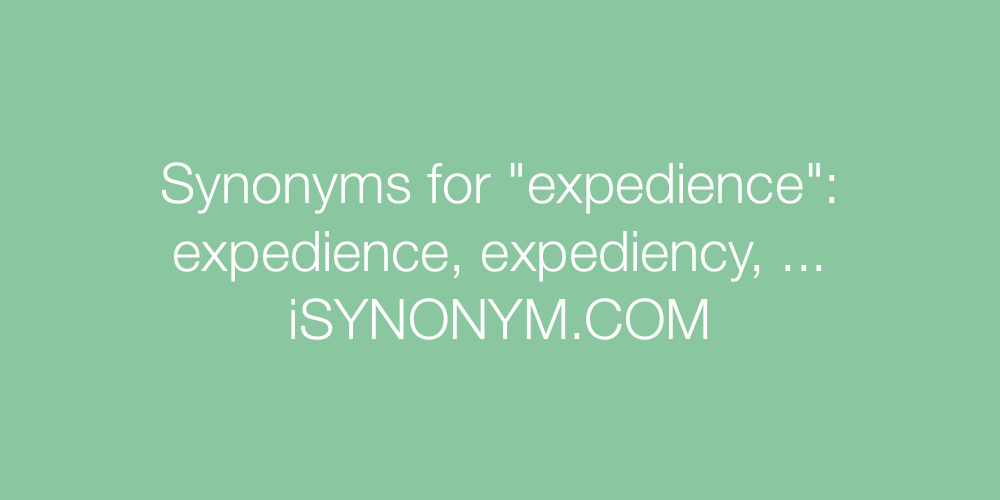 Synonyms expedience