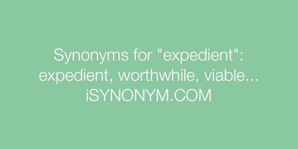 Synonyms expedient