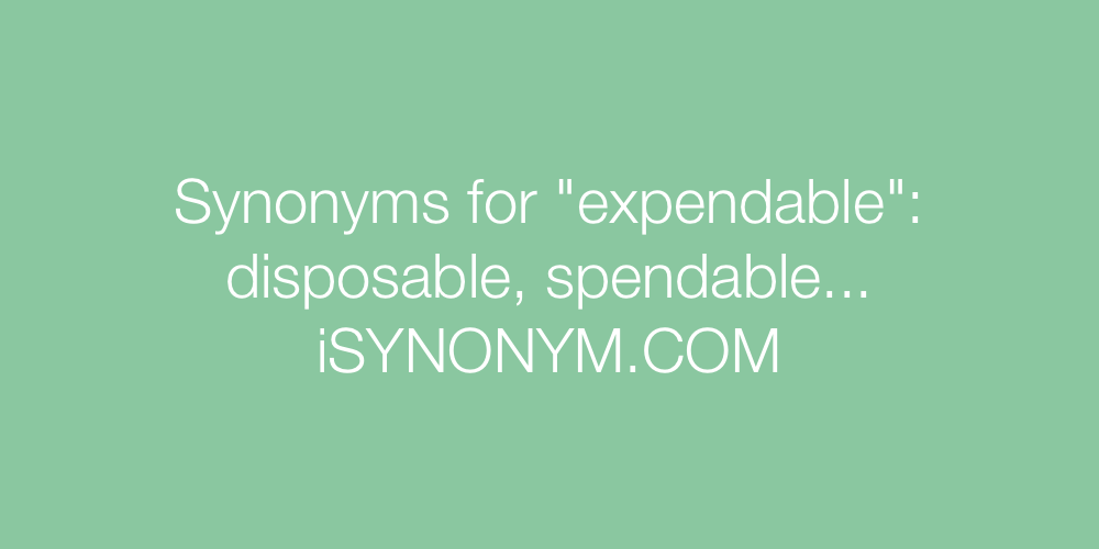 Synonyms expendable
