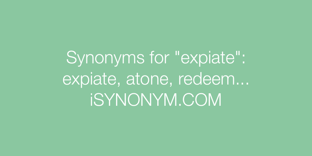 Synonyms expiate