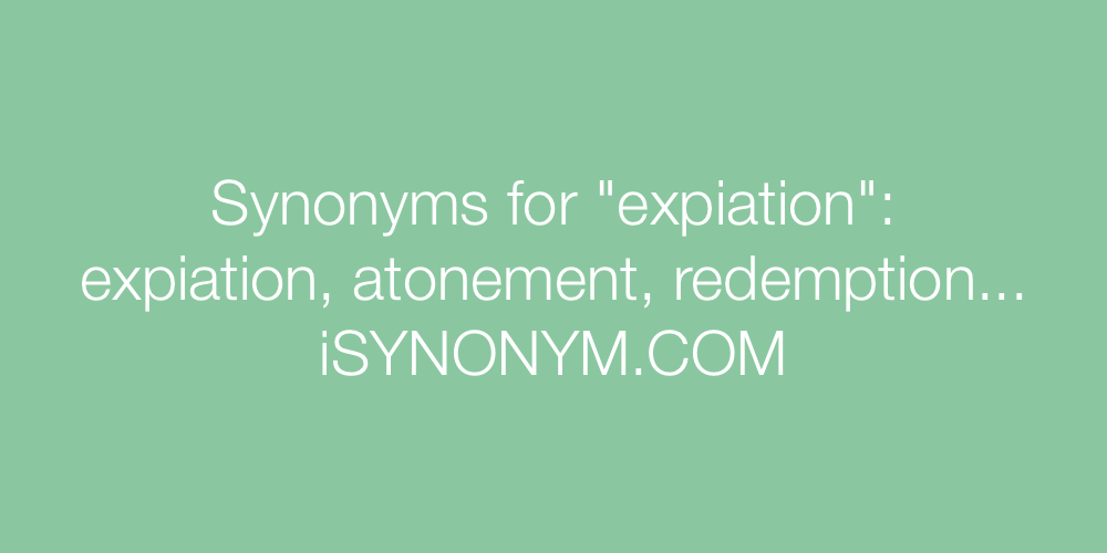 Synonyms expiation