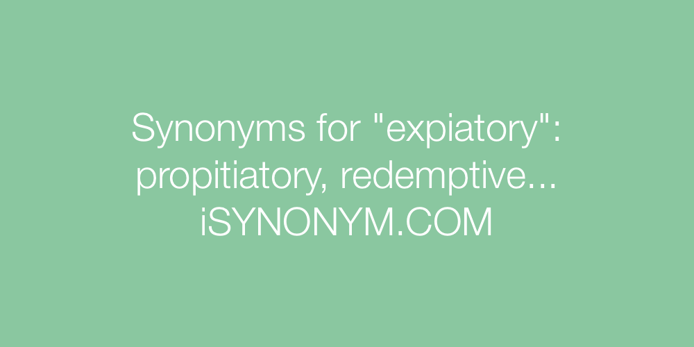Synonyms expiatory
