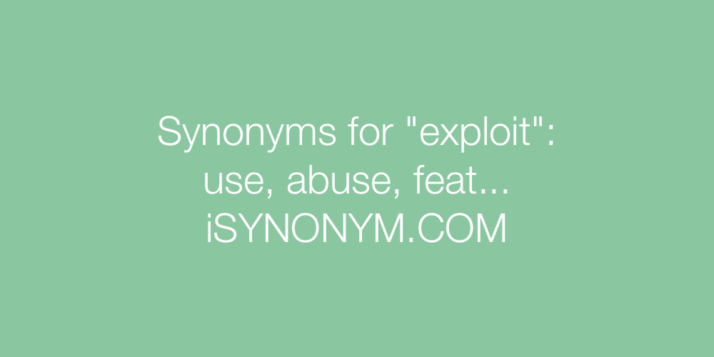Synonyms exploit