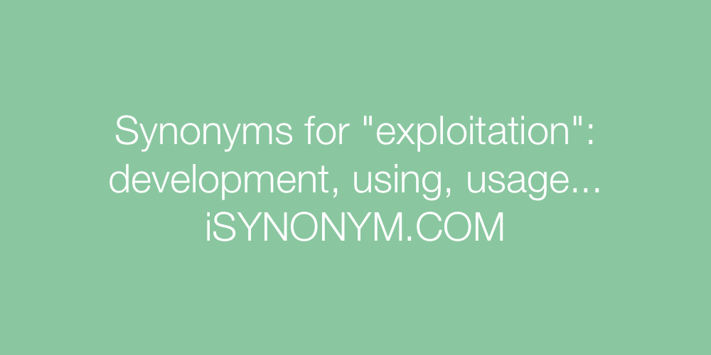 Synonyms exploitation