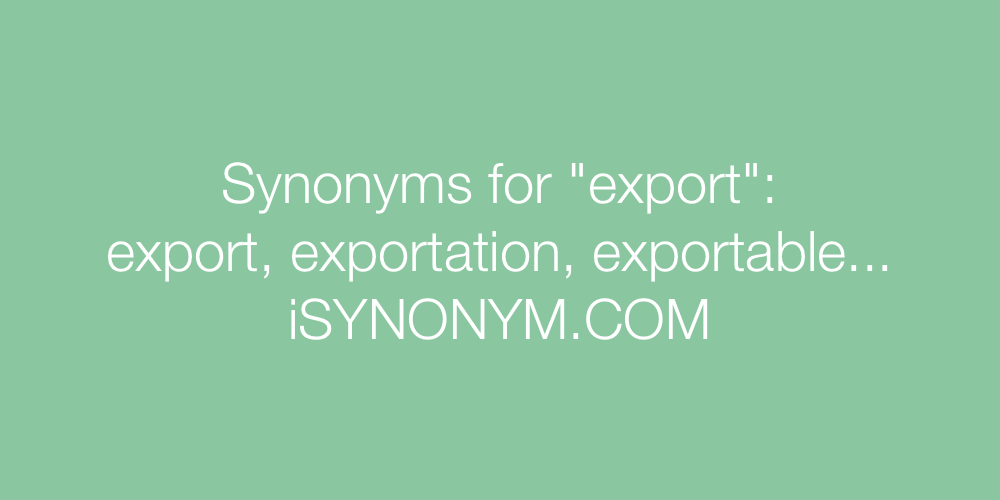 Synonyms export