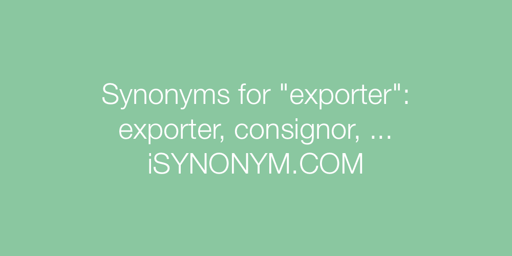 Synonyms exporter