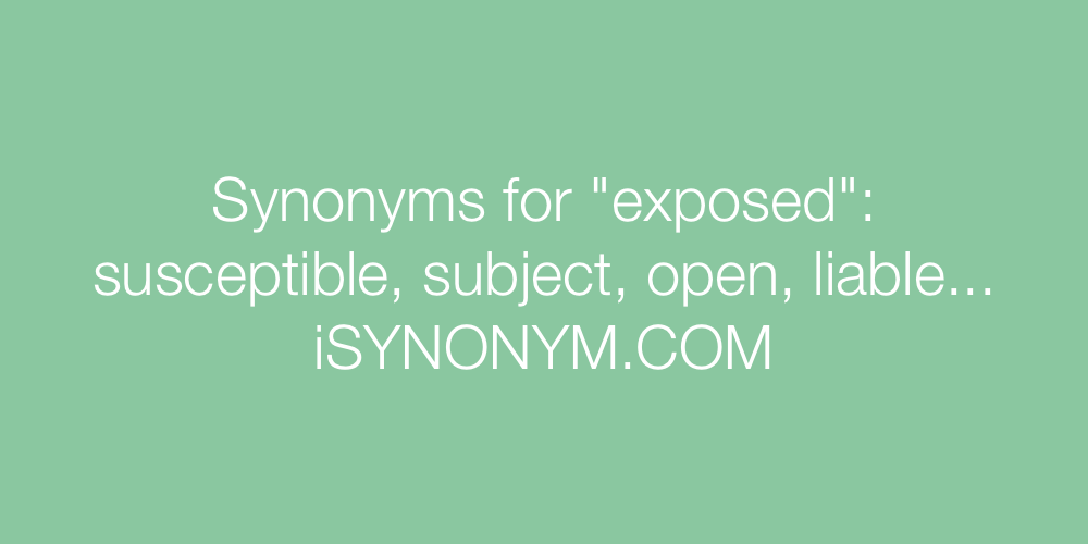 Synonyms exposed