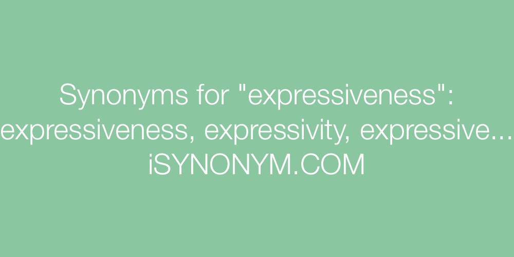 Synonyms expressiveness