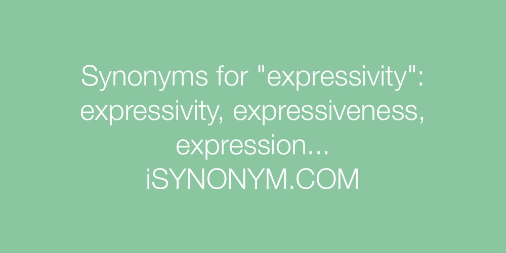 Synonyms expressivity