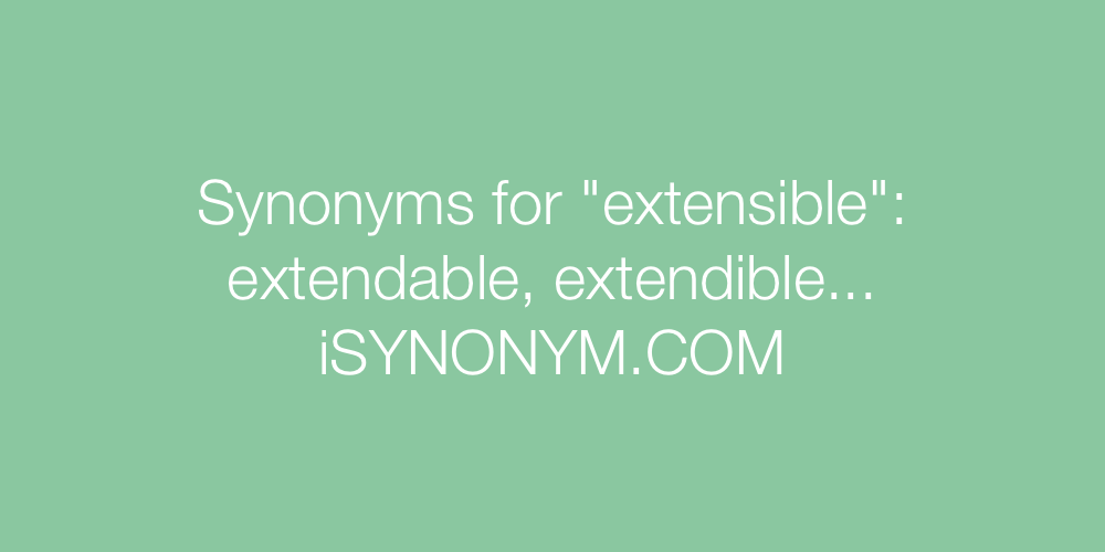 Synonyms extensible