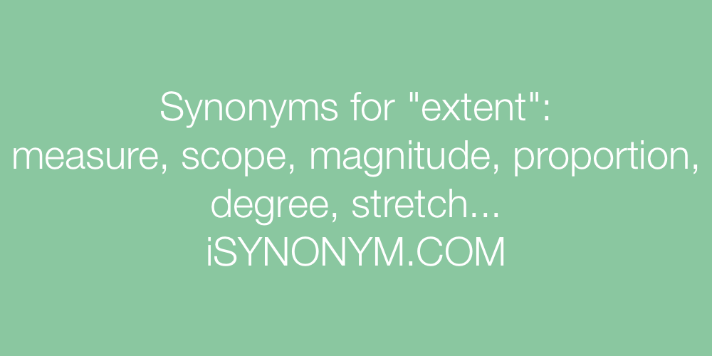Synonyms extent
