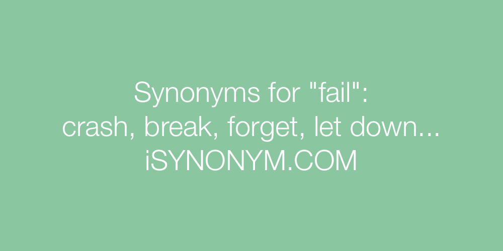 Synonyms fail