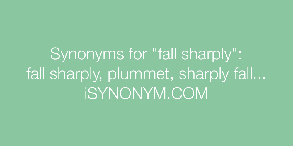Synonyms fall sharply