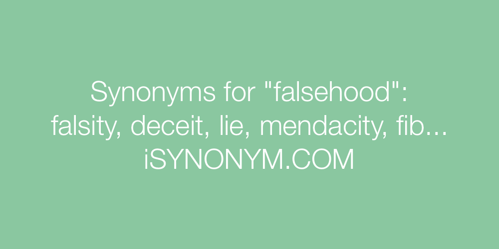 Synonyms falsehood