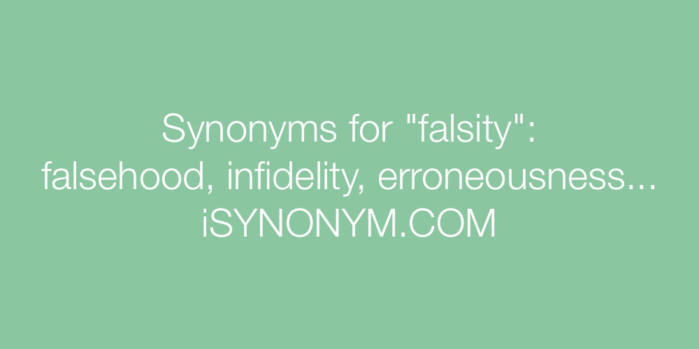 Synonyms falsity