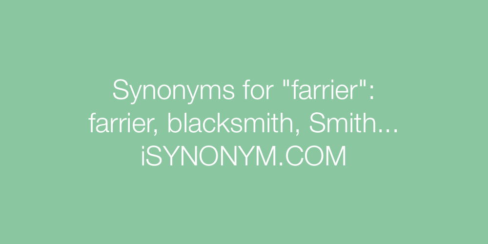 Synonyms farrier