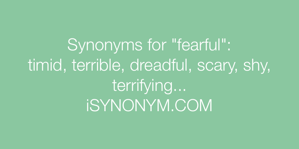 Synonyms fearful