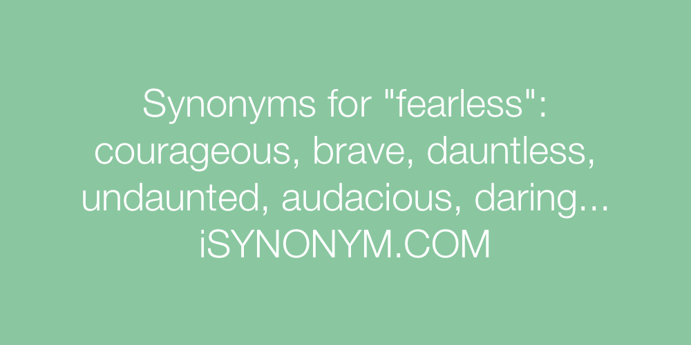 Synonyms fearless