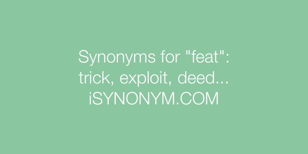Synonyms feat