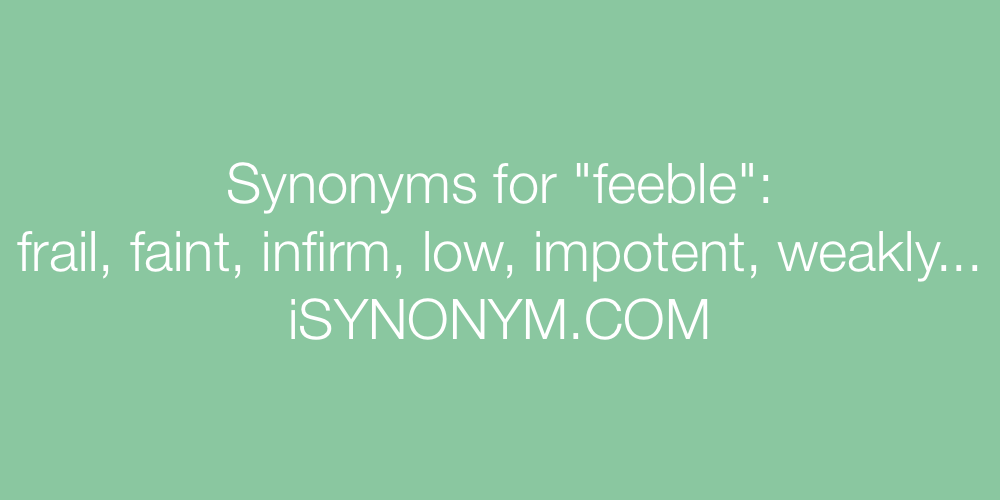 Synonyms feeble