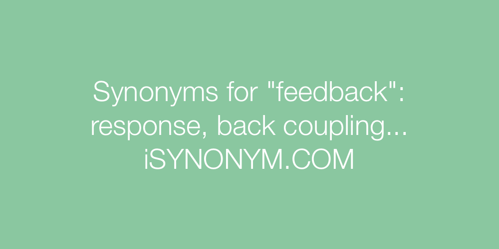 Synonyms feedback