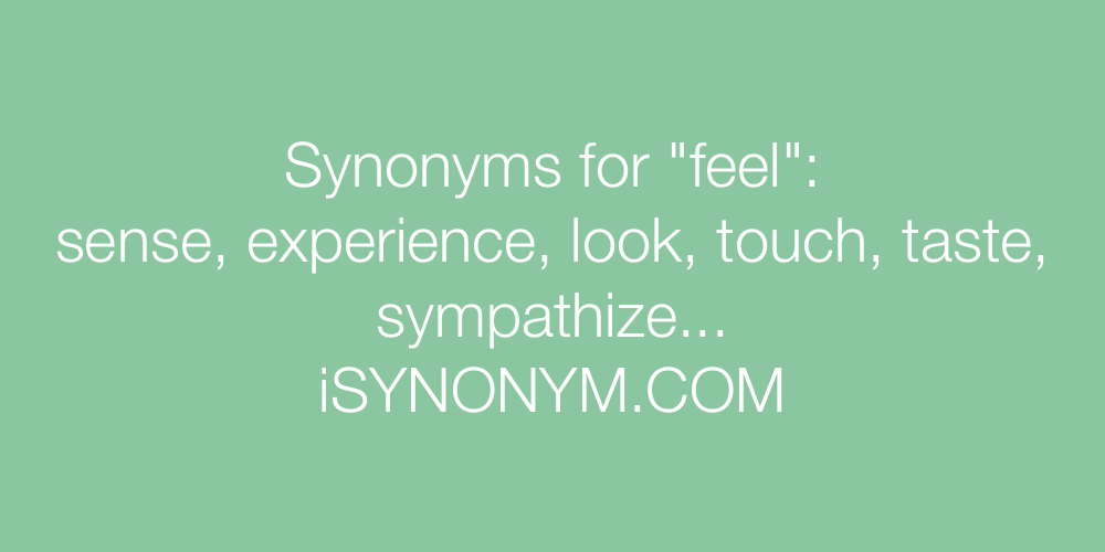 Synonyms feel