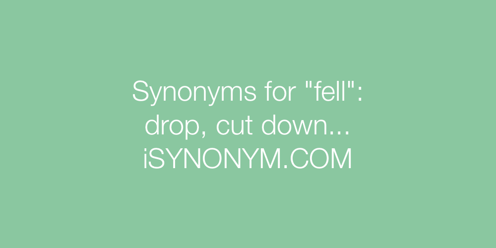 Synonyms fell