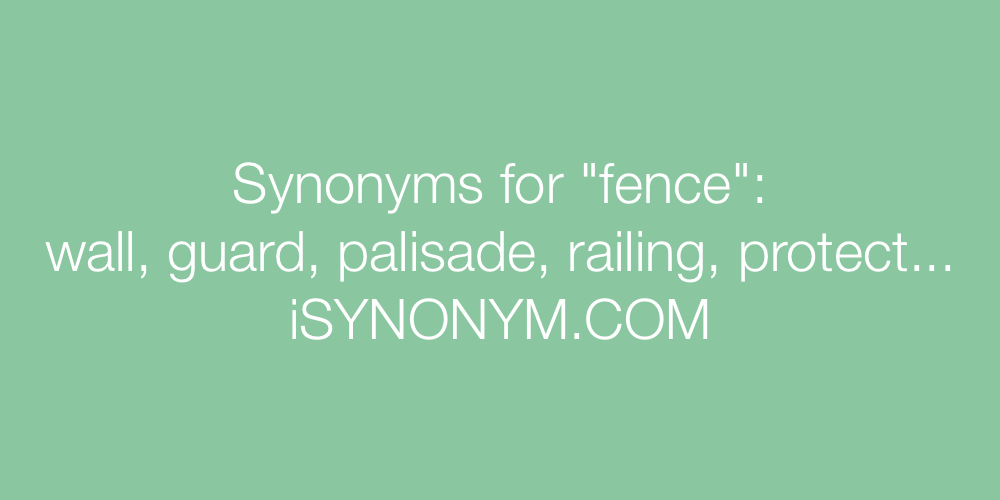 Synonyms fence