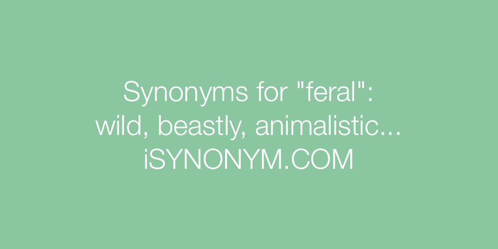 Synonyms feral
