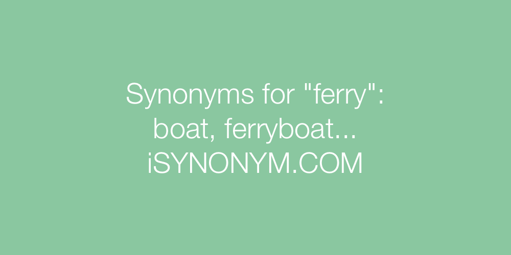 Synonyms ferry