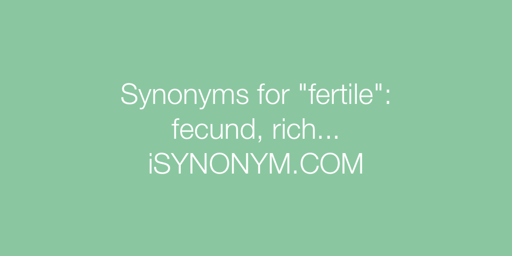 Synonyms fertile