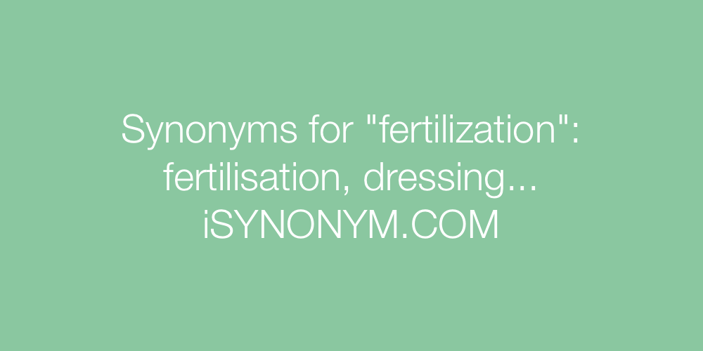 Synonyms fertilization