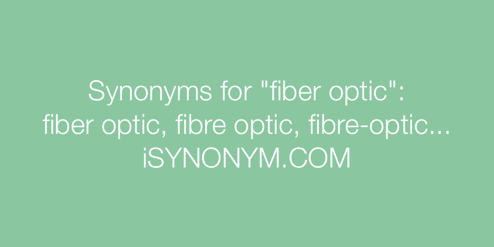 Synonyms fiber optic