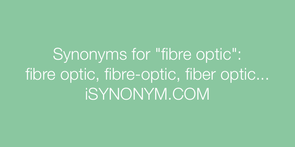 Synonyms fibre optic