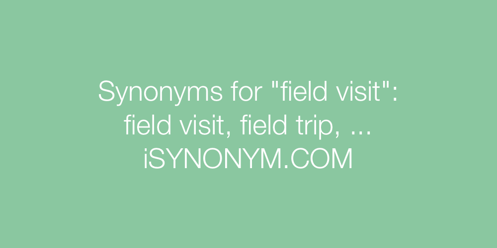 Synonyms field visit