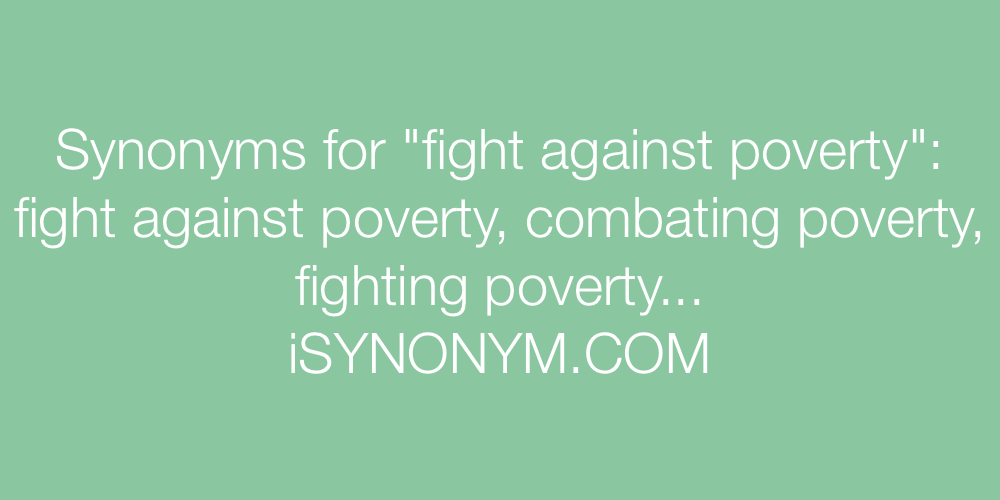 Synonyms fight against poverty